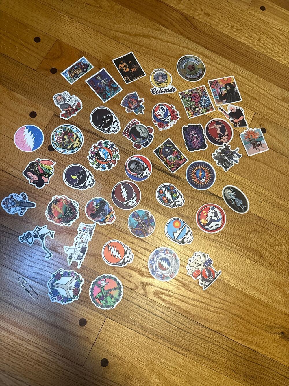 Grateful Dead Sticker Lot 40+ Steal Your Face Jerry Garcia Bears Skeletons